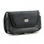 Wholesale Extendable Horizontal Vinyl Belt Pouch Large 32 (Black)